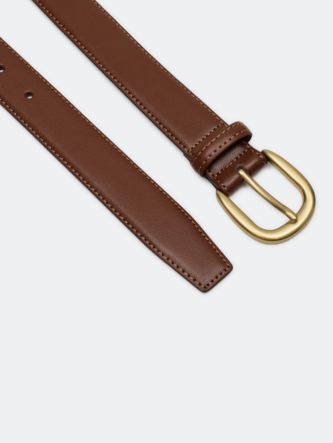 Коричневый ремень из натуральной кожи