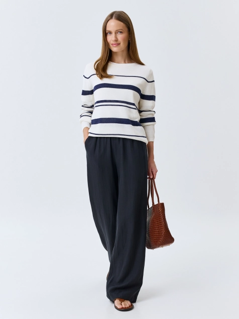 Джемпер в контрастную полоску