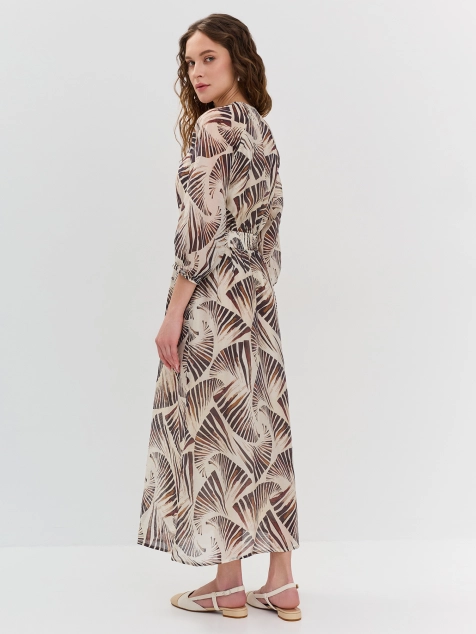 Воздушное платье из тенселя с принтом