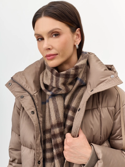 Шарф в клетку из 100% шерсти