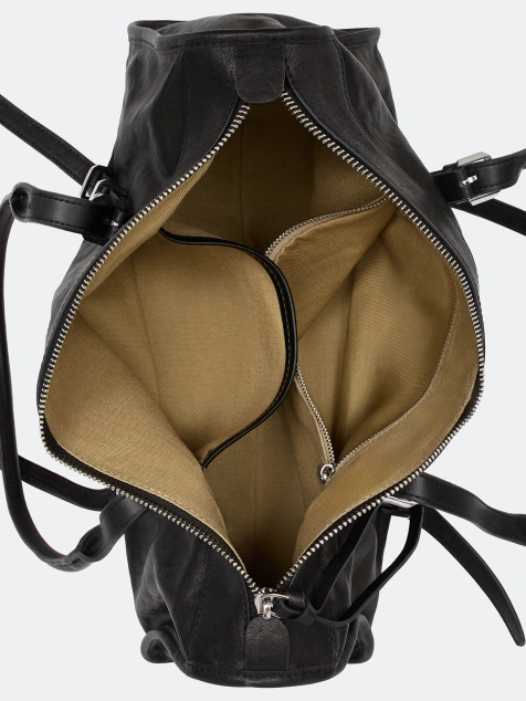 Сумка- багет из натуральной кожи