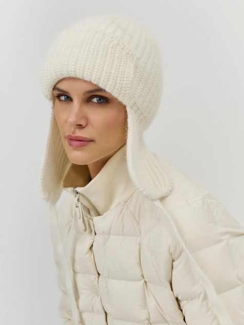 Шапка-ушанка с тонкими завязками