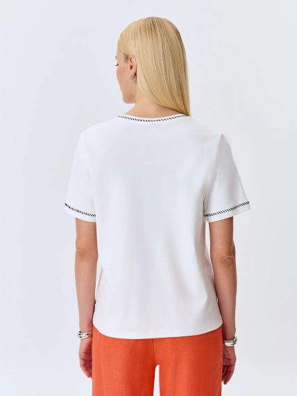 Футболка из 100% хлопка с ручным стежком