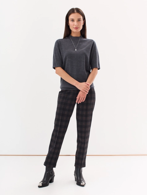 Шерстяной джемпер с укороченным рукавом