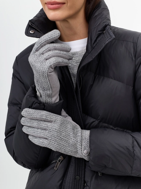 Комбинированные перчатки с хлястиками