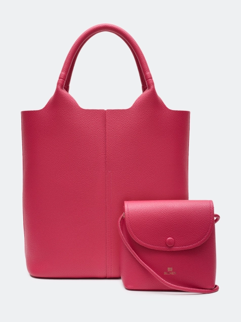 Яркая сумка-шоппер с косметичкой