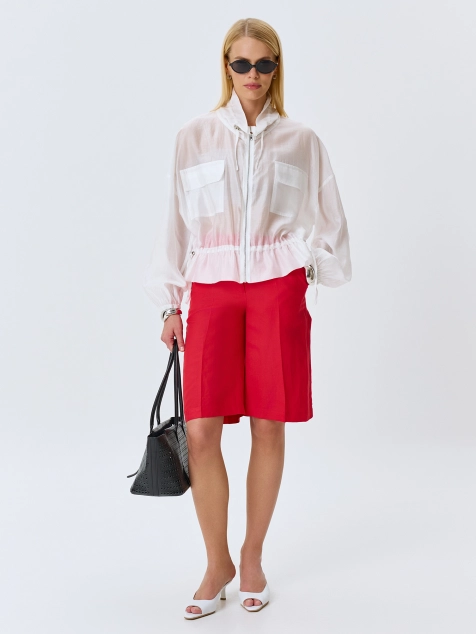 Полупрозрачный жакет из тенселя