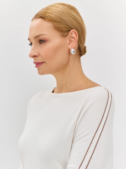 Джемпер с декором из монили