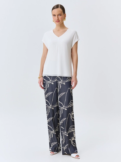 Комбинированная блузка с шифоном