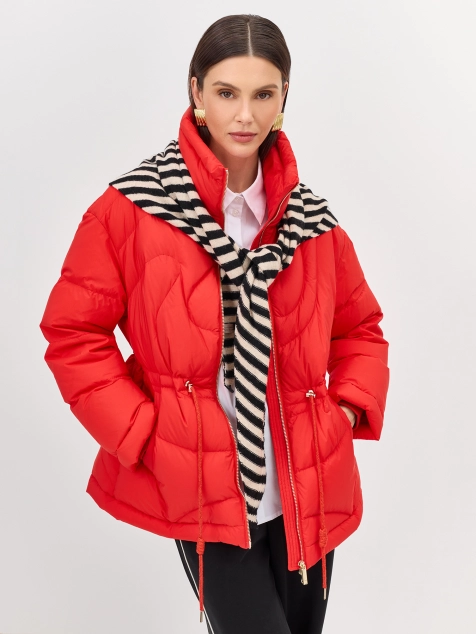 Косынка из 100% шерсти в контрастную полоску