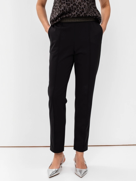 Трикотажные брюки с  жакардовой резинкой