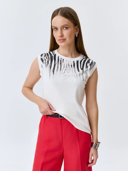 Топ с анималистичным принтом