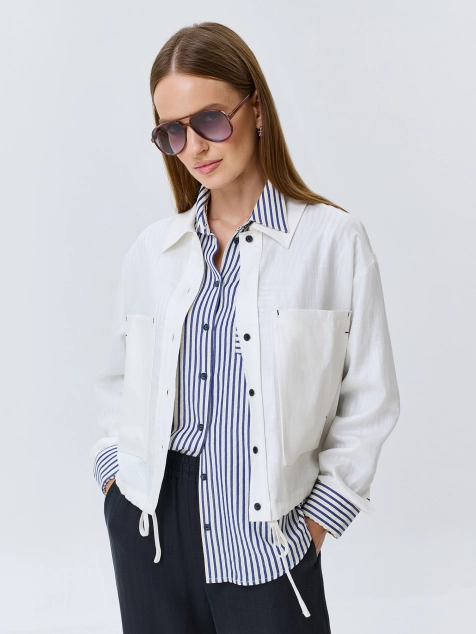 Жакет из тенселя и льна