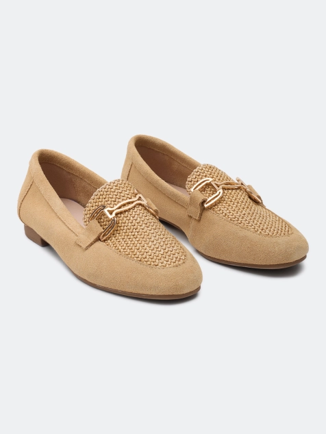 Лоферы из натуральной замши