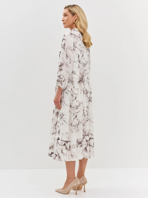 Платье-рубашка с цветочным принтом