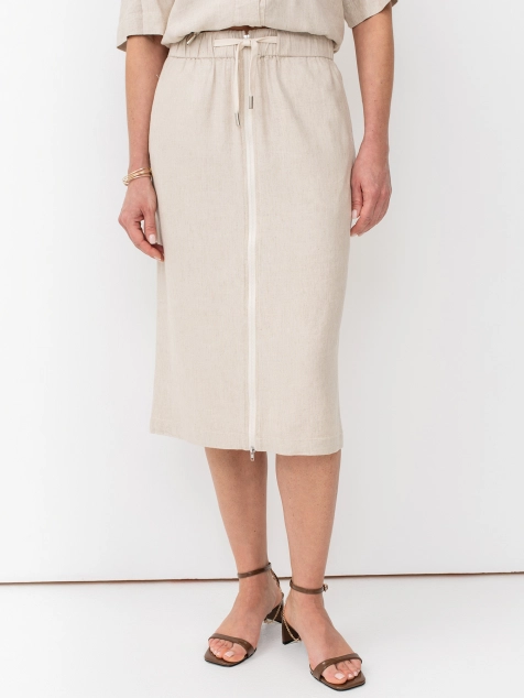 Юбка-карандаш из смесового льна