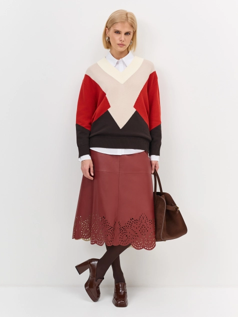 Джемпер в стиле color block