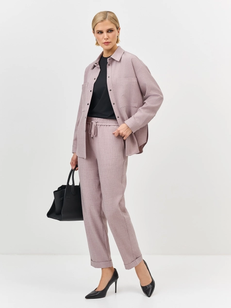 Свободные меланжевые брюки 