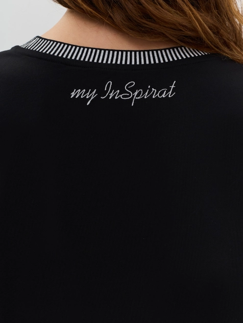 Трикотажная футболка с акцентным рибом