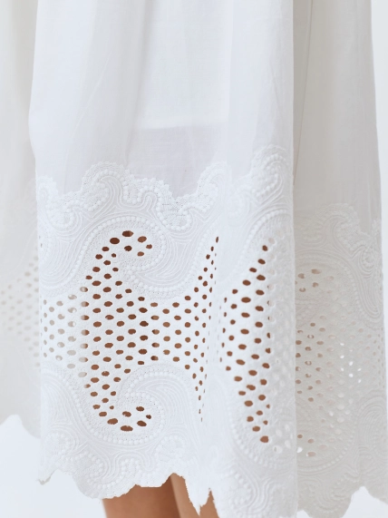 Юбка из 100% хлопка с вышивкой ришелье