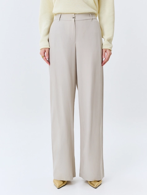 Брюки из тенселя и льна