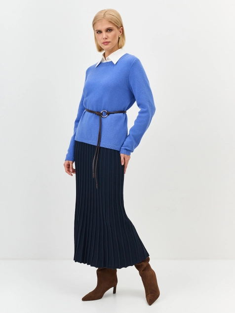 Юбка-трапеция с имитацией гофре