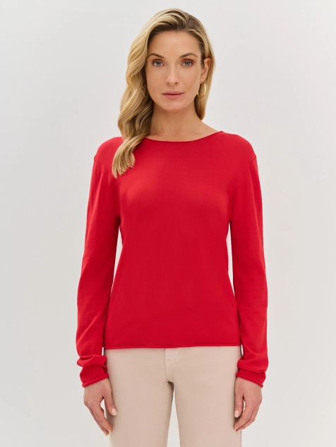 Яркий хлопковый лонгслив