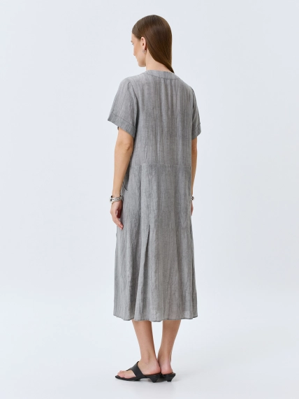 Свободное платье из тенселя и льна