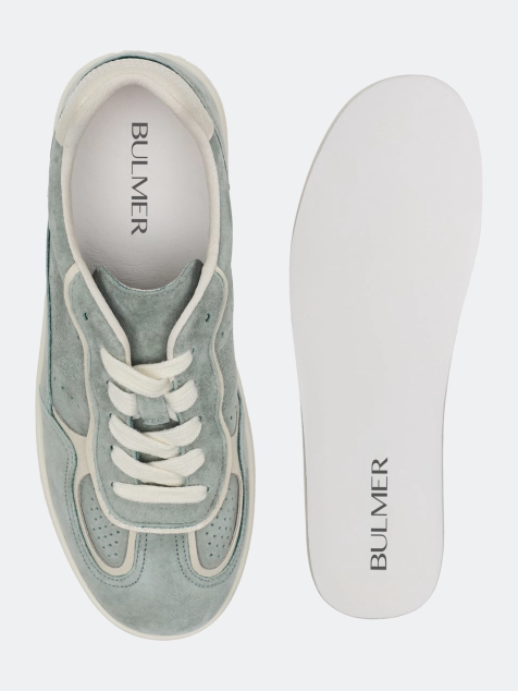 Кеды из натуральной замши ментолового цвета