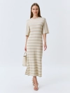 Вязаное платье в полоску