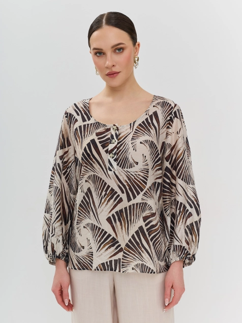Воздушная блузка с принтом