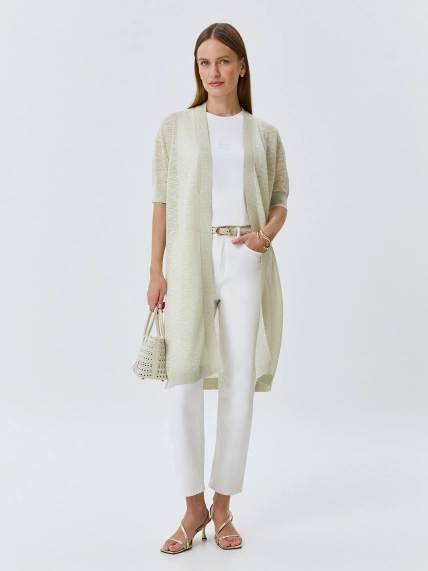 Длинный ажурный кардиган