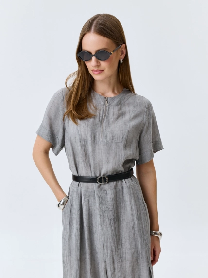 Свободное платье из тенселя и льна