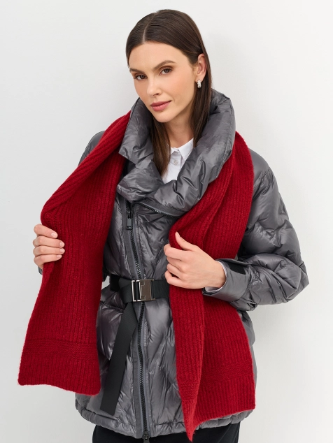 Вязаный шарф с шерстью