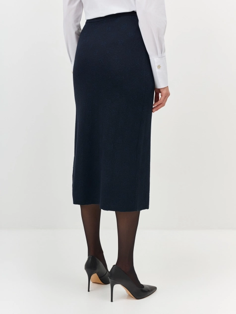 Жакардовая юбка с блеском