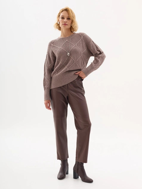 Брюки из мягкой экокожи