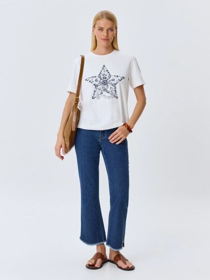 Укороченные джинсы Row hem