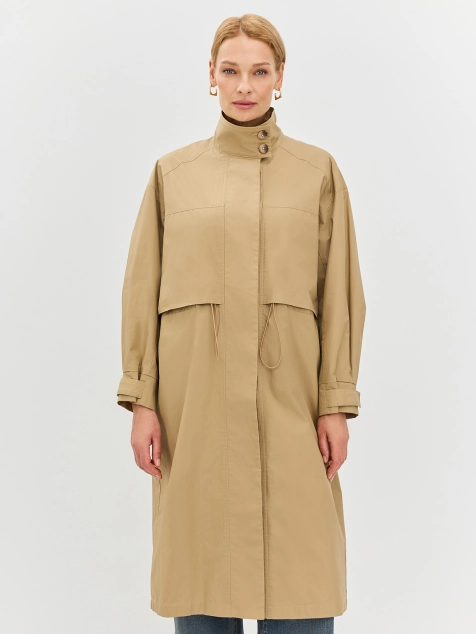 Oversize плащ из хлопковой ткани
