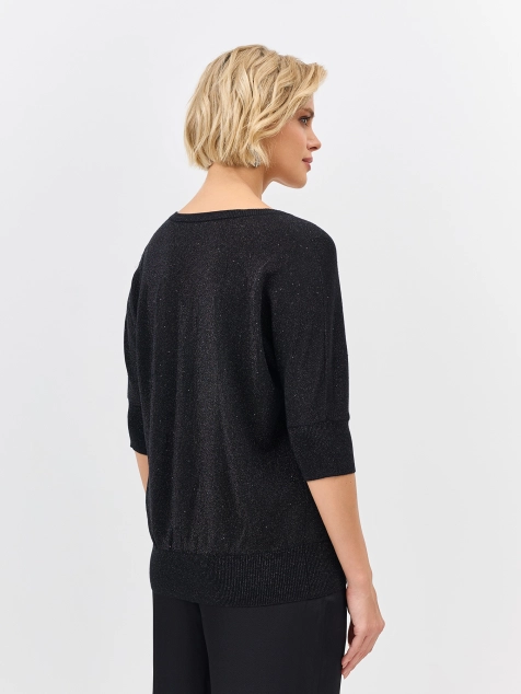 Мерцающий джемпер с шелком