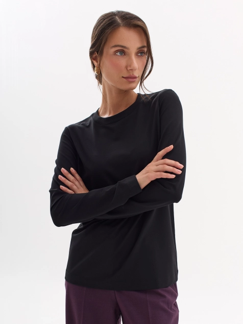 Базовый трикотажный лонгслив