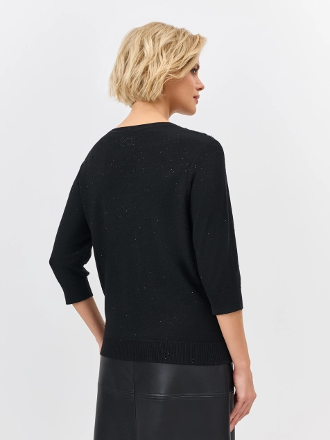 Фактурный джемпер с мерцающими пайетками