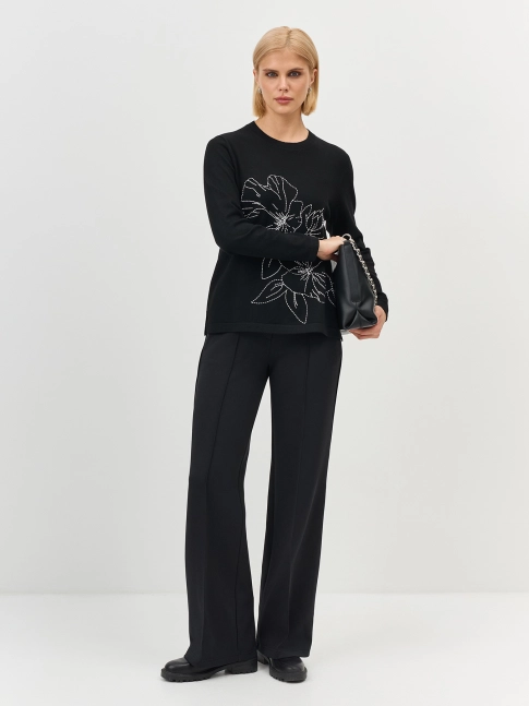 Свободные трикотажные брюки со стрелками