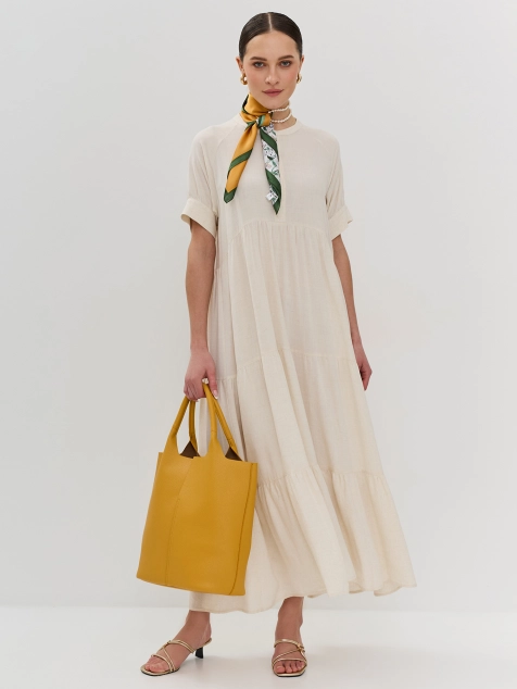 Свободное платье из смесового льна