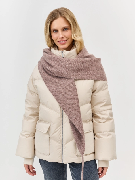 Вязаная косынка с ангорой