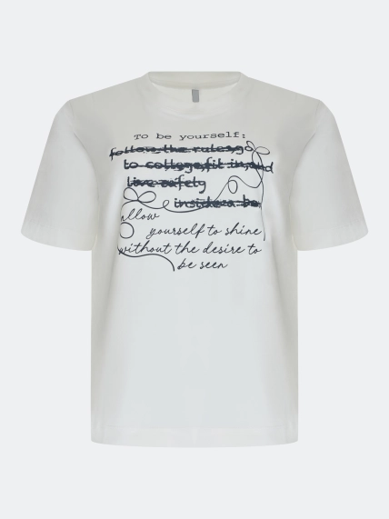 Футболка с шрифтовым принтом