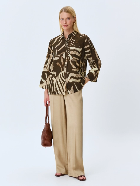 Блузка из тенселя в стиле "Сафари"