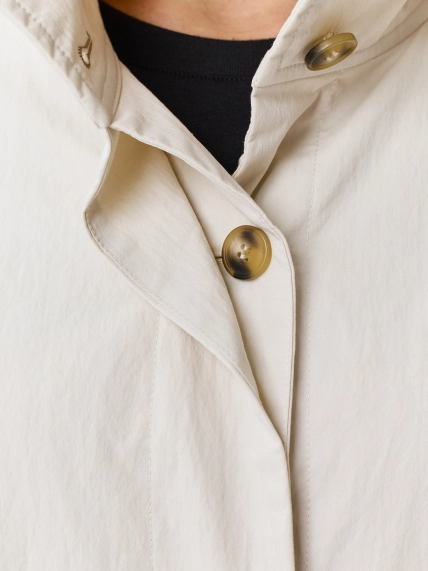 Укороченный плащ из смесового хлопка