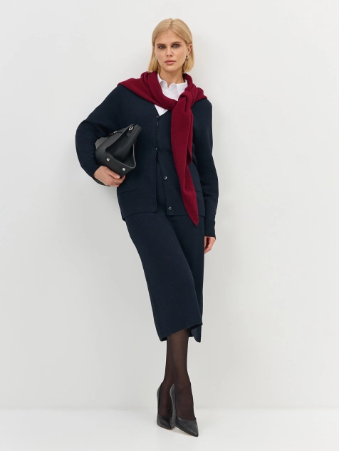 Жакардовая юбка с блеском