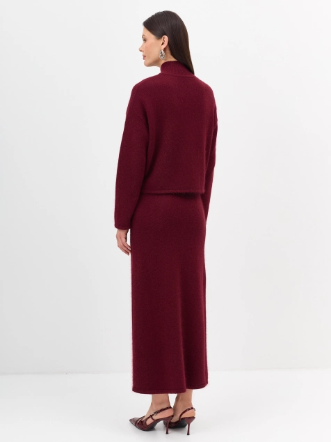 Вязаная юбка с ангорой