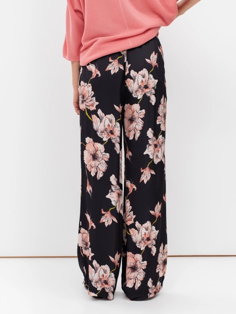 Брюки из вискозы с цветочным принтом